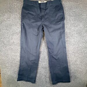 Dickies 874 Original Fit Flex Work Pants Mens 38x29.5 Navy Blue Straight Leg